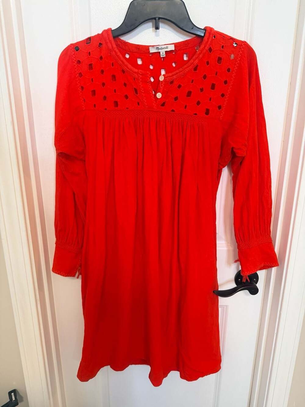 Madewell Daybreak Eyelet Red Dress Size XS